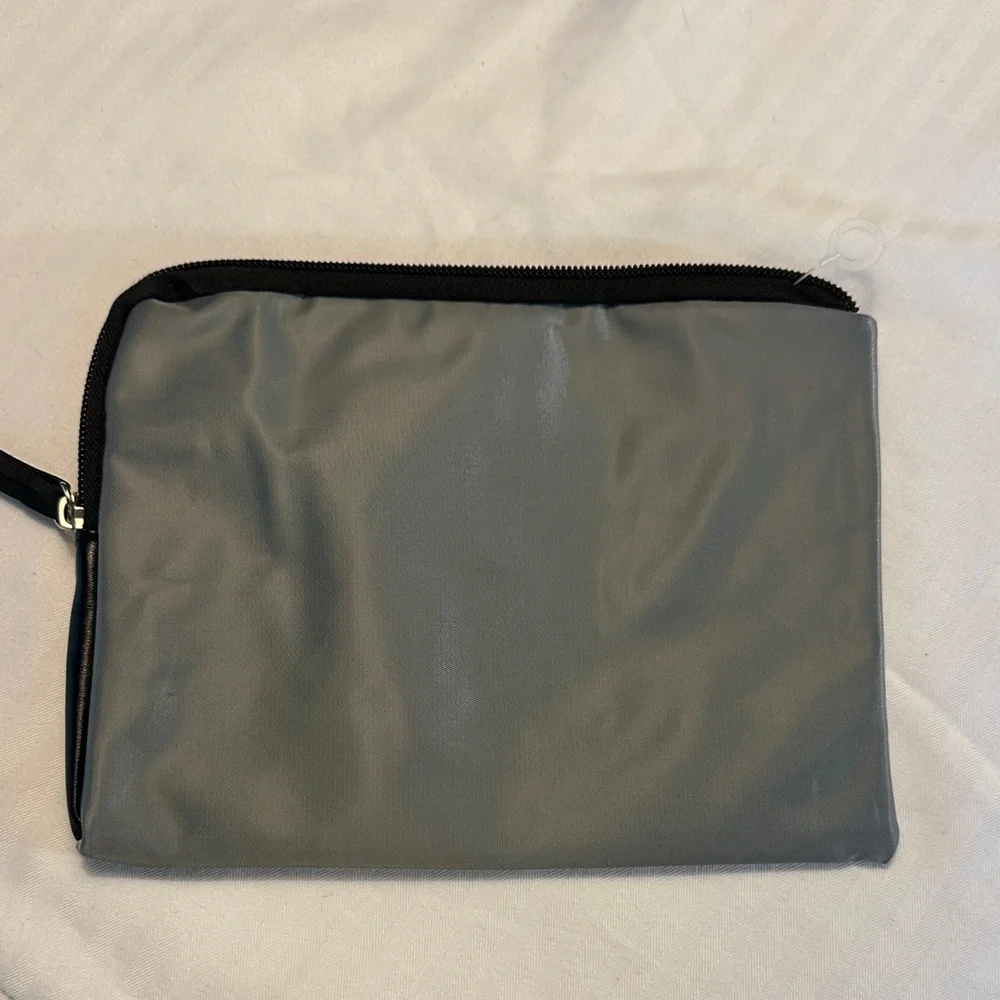 Tumi Gray and Black Zip Toiletry Pouch